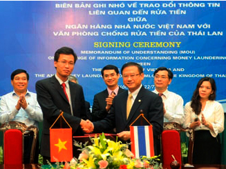 Việt Nam-Thái Lan ký kết hợp tác trao đổi thông tin liên quan đến rửa tiền